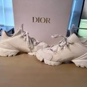 Dior Cream Athletic Sneakers